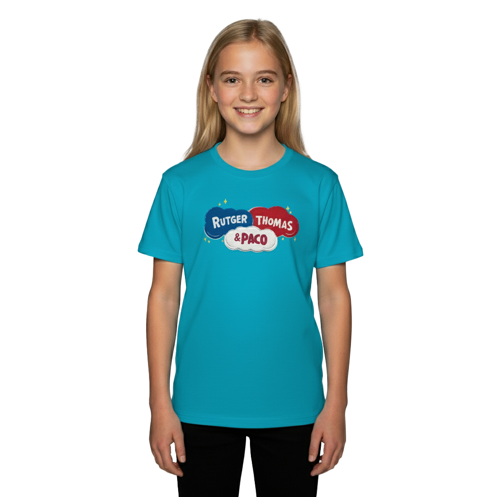 Logo T-Shirt Blauw Rutger, Thomas & Paco