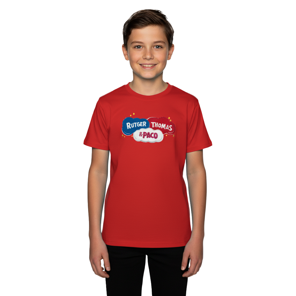 Logo T-Shirt Rood Rutger, Thomas & Paco