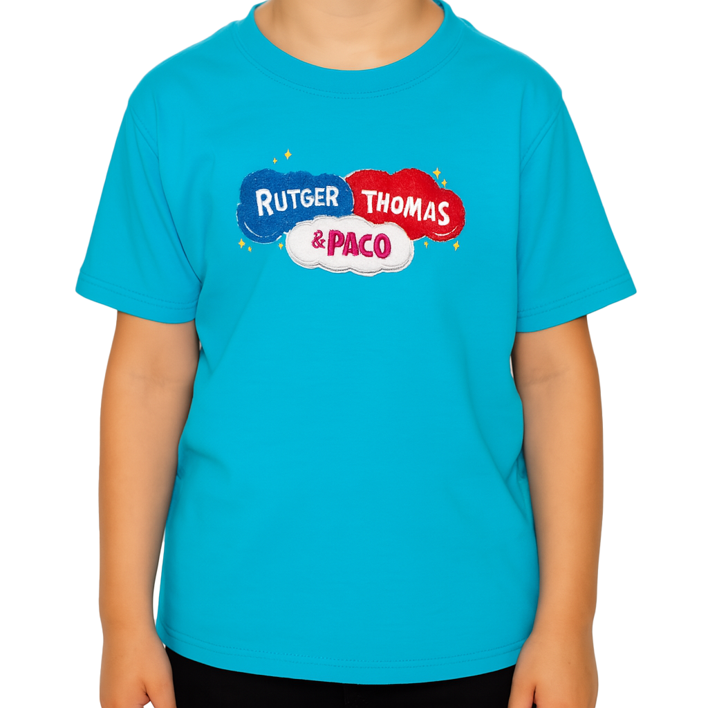 Logo T-Shirt Blauw Rutger, Thomas & Paco