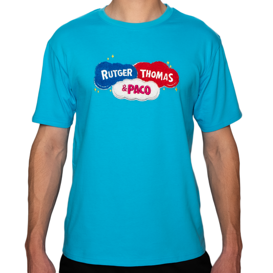 Logo T-Shirt Blauw Rutger, Thomas & Paco