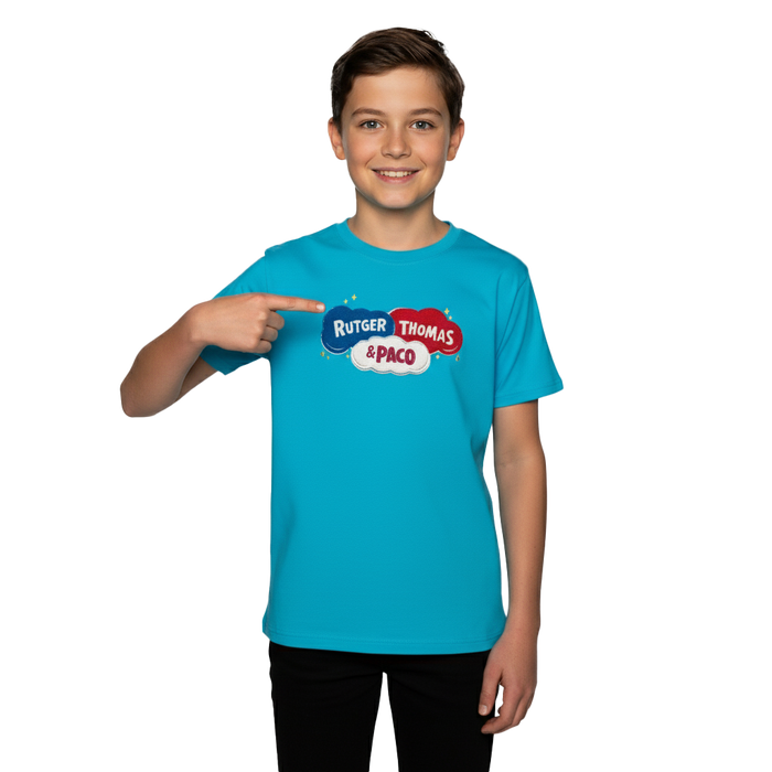 Logo T-Shirt Blauw Rutger, Thomas & Paco