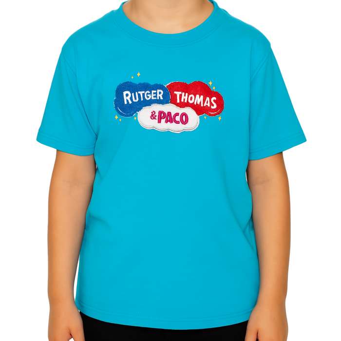 Logo T-Shirt Blauw Rutger, Thomas & Paco